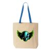 Natural Tote with Contrast-Color Handles Thumbnail