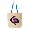 Natural Tote with Contrast-Color Handles Thumbnail