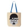 Natural Tote with Contrast-Color Handles Thumbnail