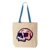 Natural Tote with Contrast-Color Handles Thumbnail