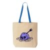 Natural Tote with Contrast-Color Handles Thumbnail