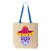 Natural Tote with Contrast-Color Handles Thumbnail