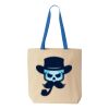 Natural Tote with Contrast-Color Handles Thumbnail