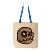 Natural Tote with Contrast-Color Handles Thumbnail