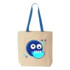 Natural Tote with Contrast-Color Handles Thumbnail