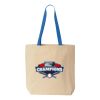 Natural Tote with Contrast-Color Handles Thumbnail