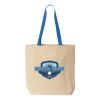 Natural Tote with Contrast-Color Handles Thumbnail