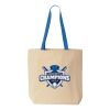 Natural Tote with Contrast-Color Handles Thumbnail