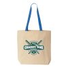 Natural Tote with Contrast-Color Handles Thumbnail