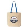 Natural Tote with Contrast-Color Handles Thumbnail