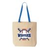 Natural Tote with Contrast-Color Handles Thumbnail