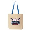 Natural Tote with Contrast-Color Handles Thumbnail