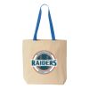 Natural Tote with Contrast-Color Handles Thumbnail
