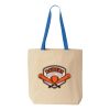 Natural Tote with Contrast-Color Handles Thumbnail