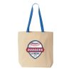 Natural Tote with Contrast-Color Handles Thumbnail