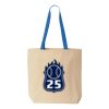 Natural Tote with Contrast-Color Handles Thumbnail