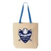 Natural Tote with Contrast-Color Handles Thumbnail