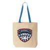 Natural Tote with Contrast-Color Handles Thumbnail