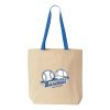Natural Tote with Contrast-Color Handles Thumbnail
