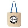 Natural Tote with Contrast-Color Handles Thumbnail