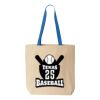 Natural Tote with Contrast-Color Handles Thumbnail