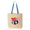 Natural Tote with Contrast-Color Handles Thumbnail