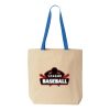 Natural Tote with Contrast-Color Handles Thumbnail