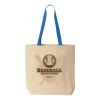 Natural Tote with Contrast-Color Handles Thumbnail