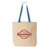 Natural Tote with Contrast-Color Handles Thumbnail