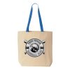 Natural Tote with Contrast-Color Handles Thumbnail