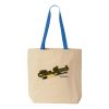 Natural Tote with Contrast-Color Handles Thumbnail