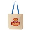 Natural Tote with Contrast-Color Handles Thumbnail