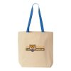 Natural Tote with Contrast-Color Handles Thumbnail