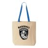 Natural Tote with Contrast-Color Handles Thumbnail