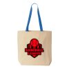 Natural Tote with Contrast-Color Handles Thumbnail