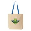 Natural Tote with Contrast-Color Handles Thumbnail