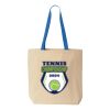 Natural Tote with Contrast-Color Handles Thumbnail