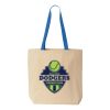 Natural Tote with Contrast-Color Handles Thumbnail