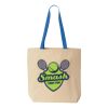 Natural Tote with Contrast-Color Handles Thumbnail