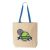 Natural Tote with Contrast-Color Handles Thumbnail