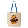 Natural Tote with Contrast-Color Handles Thumbnail