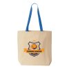 Natural Tote with Contrast-Color Handles Thumbnail