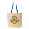 Natural Tote with Contrast-Color Handles Thumbnail