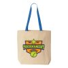 Natural Tote with Contrast-Color Handles Thumbnail