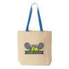 Natural Tote with Contrast-Color Handles Thumbnail
