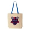 Natural Tote with Contrast-Color Handles Thumbnail