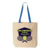Natural Tote with Contrast-Color Handles Thumbnail