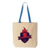Natural Tote with Contrast-Color Handles Thumbnail
