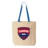 Natural Tote with Contrast-Color Handles Thumbnail