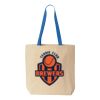Natural Tote with Contrast-Color Handles Thumbnail